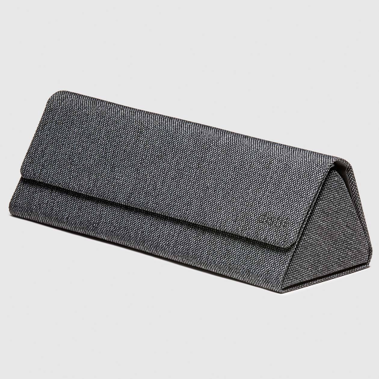 distil origami glasses hard case in grey on a white backdrop